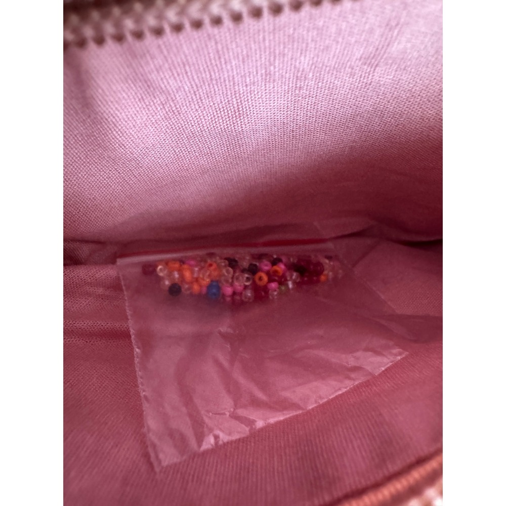 America & Beyond Soho Tan Tufted Beaded Shoulder Bag Multicolor Rainbow NWOT - Picture 9 of 13